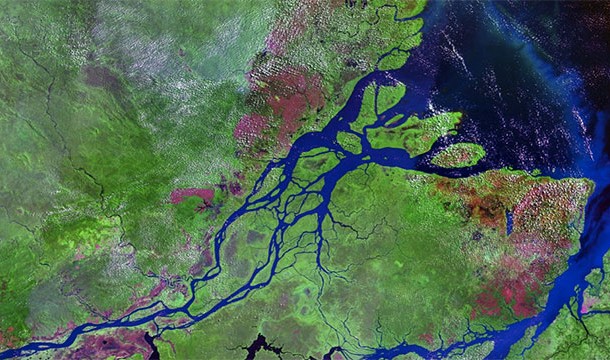 The Amazon River has a greater volume of water than the next 7 biggest rivers combined