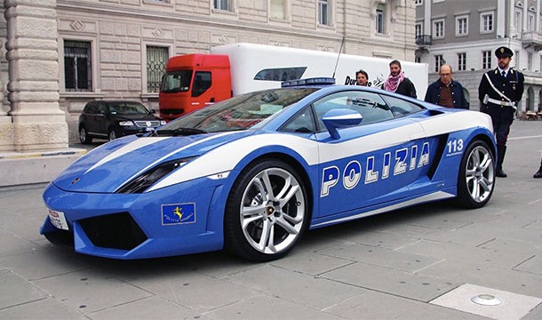 In 2008 a Lamborghini was donated to the Italian state police. A Gallardo LP560-4, it was the world's fastest police car. It was fully loaded and even came with an organ transplant cooler. It was crashed less than a year later.