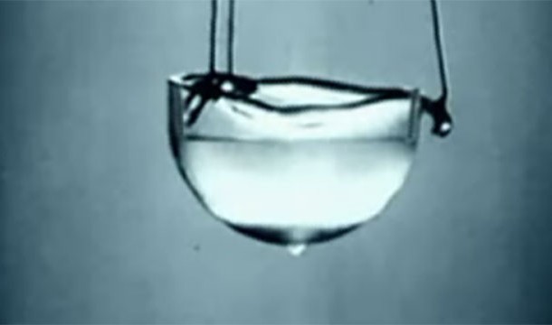 Liquid helium has no viscosity and it can flow up walls against gravity