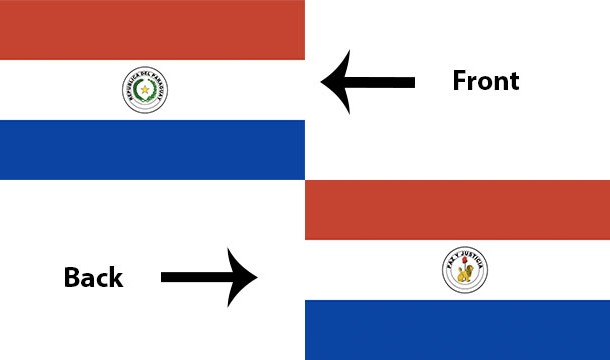 The flag of Paraguay is the only national flag in the world with different emblems on its obverse and reverse sides.
