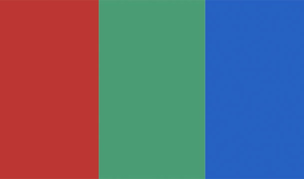 Developed by an engineer at NASA, Mars has a flag (the red represents Mars as it is now while the green and blue show a possible progression to becoming a habitable planet in the future, should humanity ever decide to terraform it)