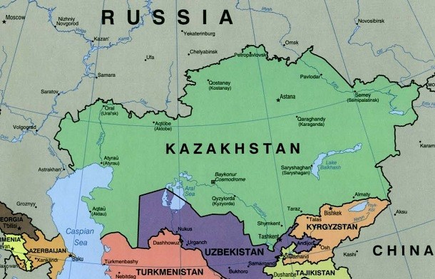 Kazakhstan Political Map 2000