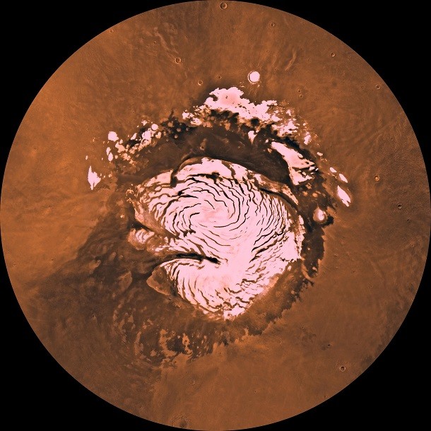 Mars northern pole ice cap