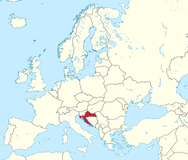 croatia in europe map