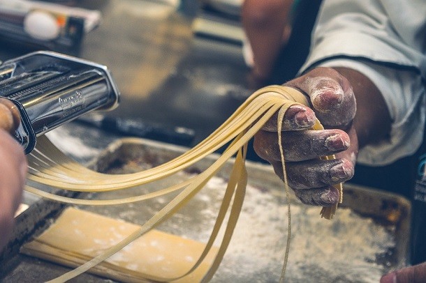italian making pasta