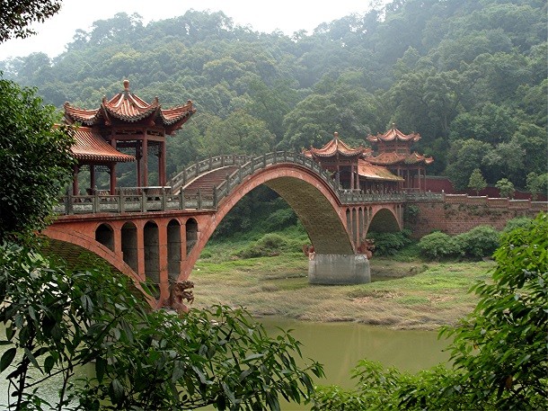 bridge in leshan, china