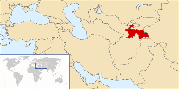 tajikistan on map