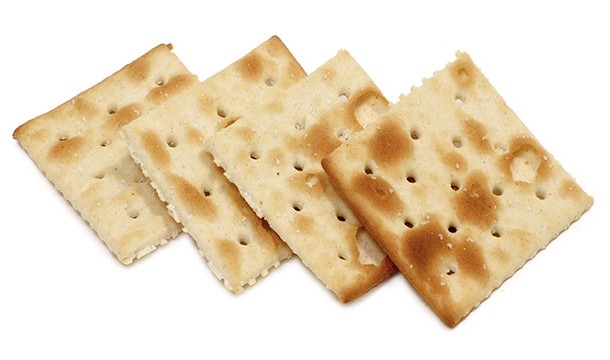 The saltine cracker challenge is a food challenge in which somebody has 60 seconds to eat 6 saltines without drinking anything (and swallow all the crumbs). While this may seem trivial, the saltines quickly dry up the mouth which makes it hard to swallow.