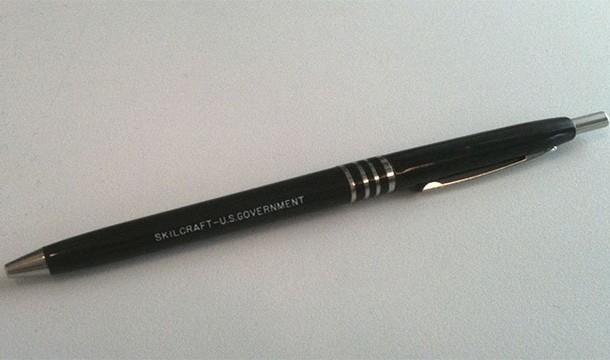 All pens bought by the US government are Skilcraft pens assembled by blind people.
