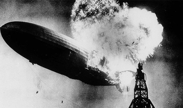Nearly two thirds of the people on the Hindenburg survived went it turned into a fireball over New Jersey