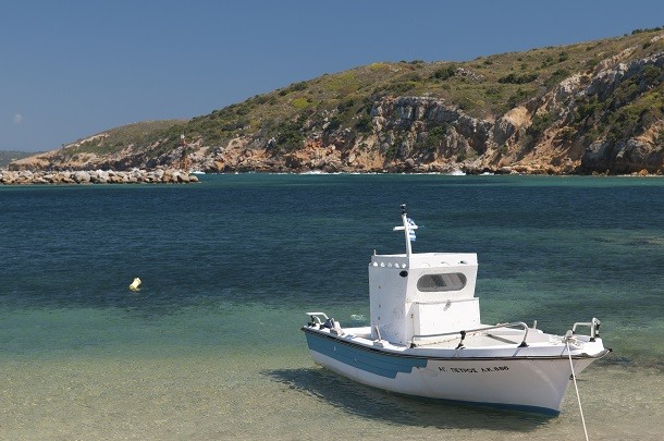 boat in kos greece