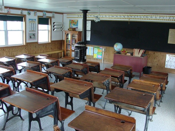 inside of an amish school