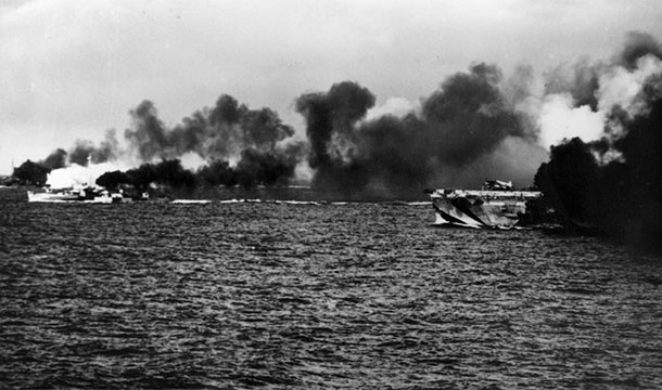 During the Battle of Samar in World War II, the USS Johnston charged a much bigger force of Japanese ships. It did so much damage that while it was sinking, some of the Japanese ships saluted it.