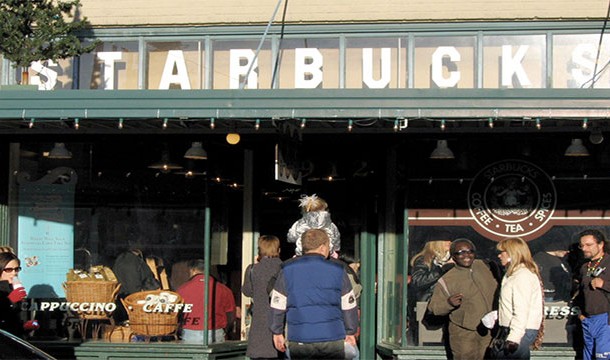 The first Starbucks (Seattle, Washington)