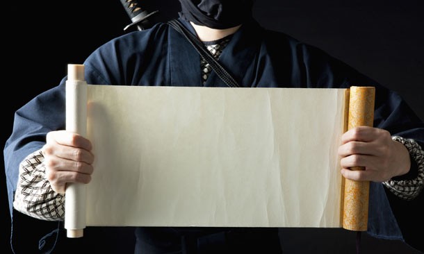 Ninja holding a scroll
