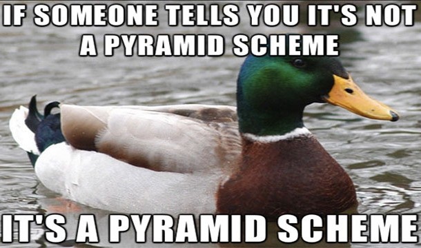 If you have to pay to join, you're a customer not an employee. The only way to make money in a pyramid scheme is to be near the top because that's where the scammers are (some of them don't even realize they're scammers)