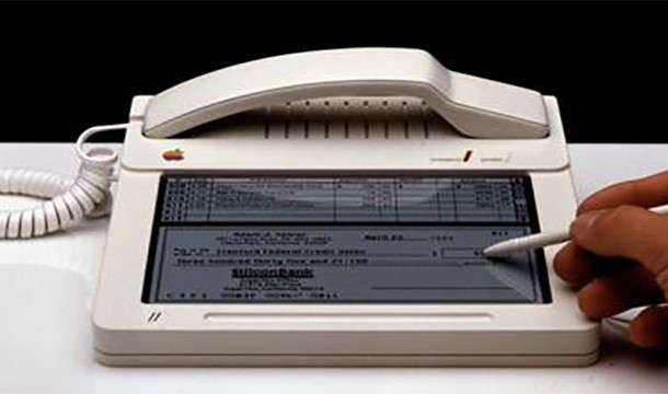 1983 brought the first iPhone design. It looked more like an iPad with a landline attached.