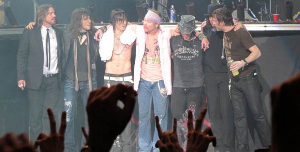 Facts about group of people guns n roses on a stage