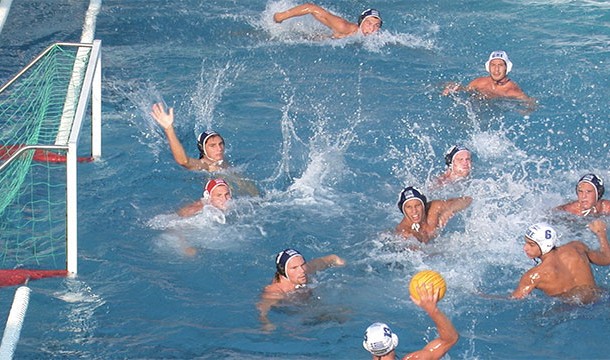 Water polo players whose caps come untied are ejected