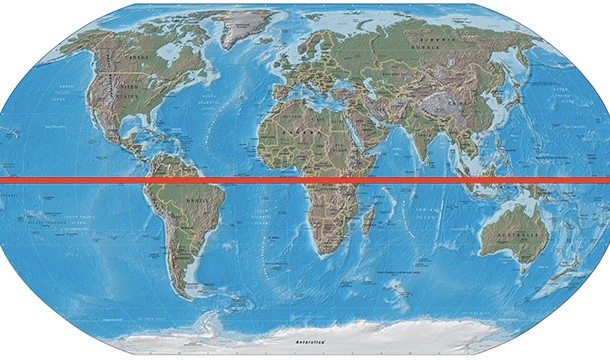 If you walk all the way around the world at the equator, your head will have traveled farther than your feet