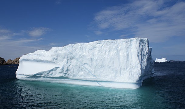 Iceberg illustrating the dumb joke of "How do you think the unthinkable?"