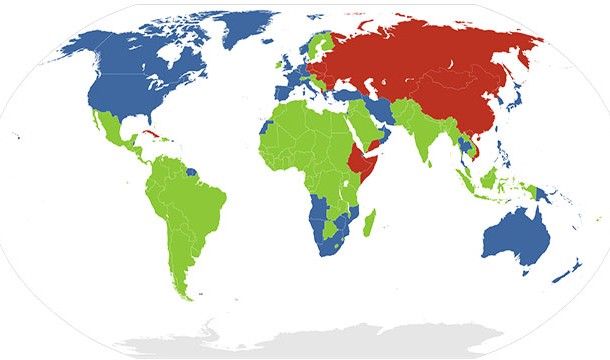 Sweden, Switzerland, and Austria is/were third world countries
