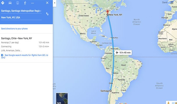 New York City is farther west than Santiago, Chile