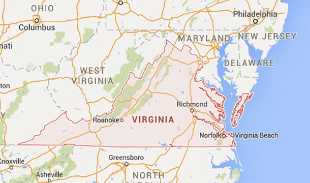 Virginia extends further west than West Virginia