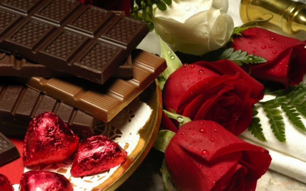 chocolate and flowers
