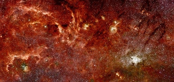 color mosaic of milky way center