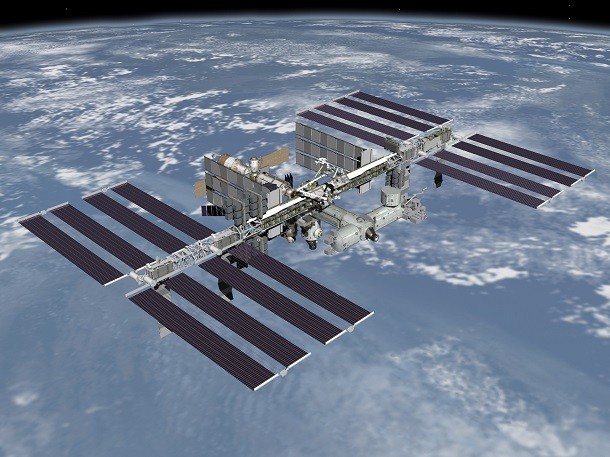 fully assembled international space station