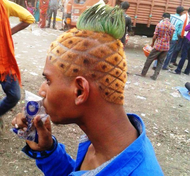 Pineapple hair style