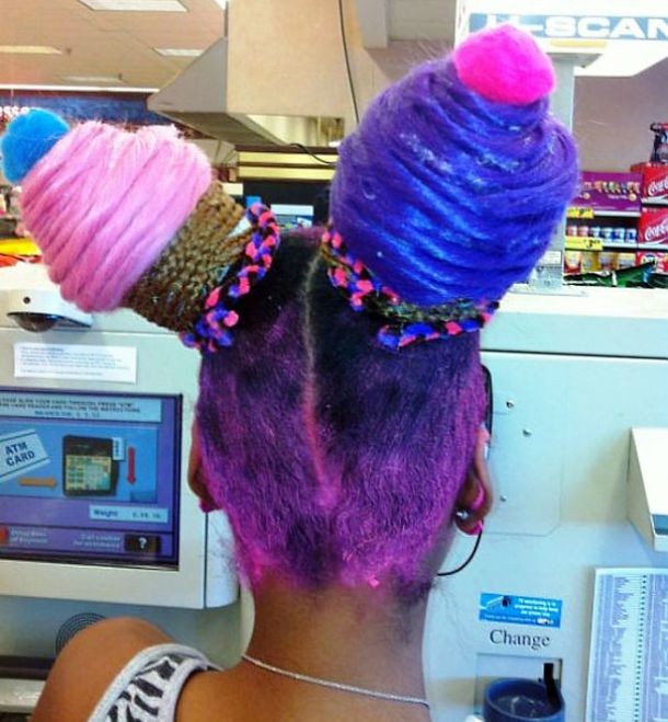 Cup cake hair style