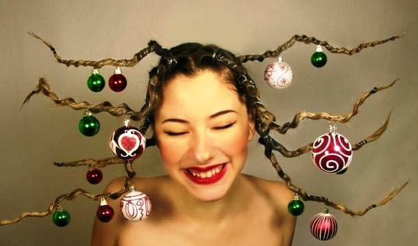 Christmas tree hair style