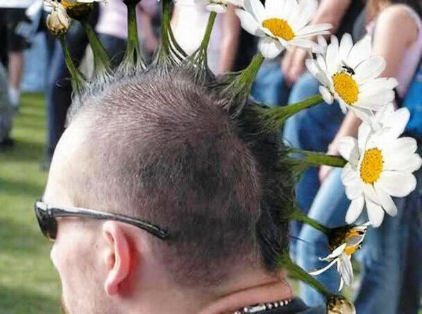 Flower power hair style