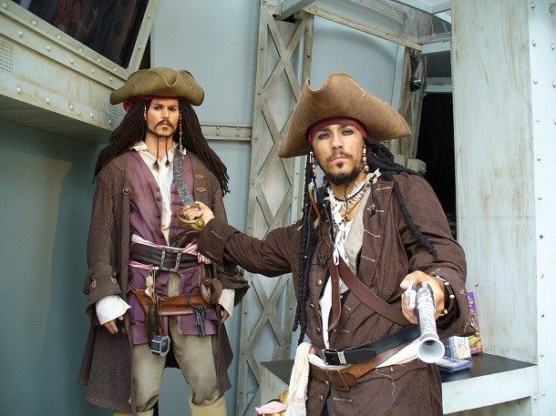 men in pirate costumes