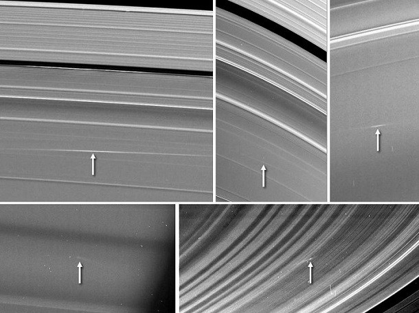 meteors colliding with saturn's rings