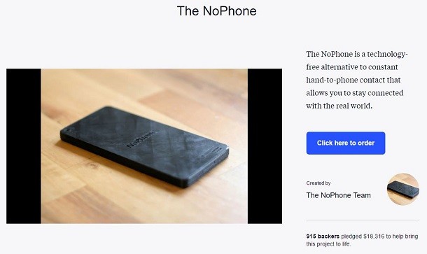 the nophone kickstarter