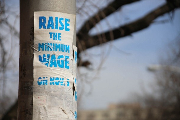 raise minimum wage sign