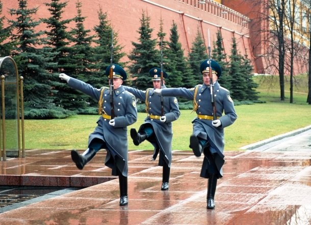 guard mounting in Moscow, Russia