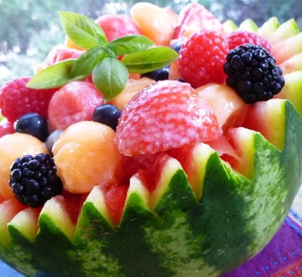 Strawberry-melon summer salad