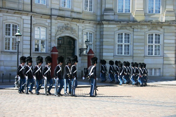 guard mounting in Copenhagen, Denmark