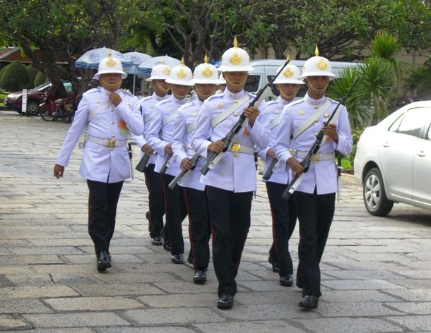 guard mounting in Bangkok, Thailand