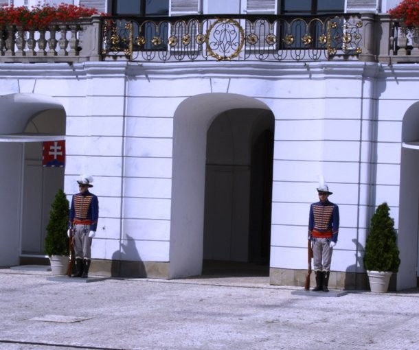 guard mounting in Bratislava, Slovakia