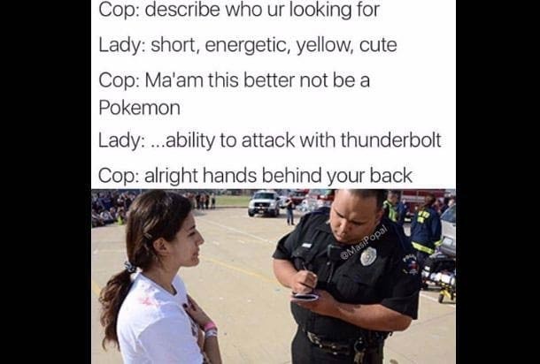 Police officer Pokemon Meme