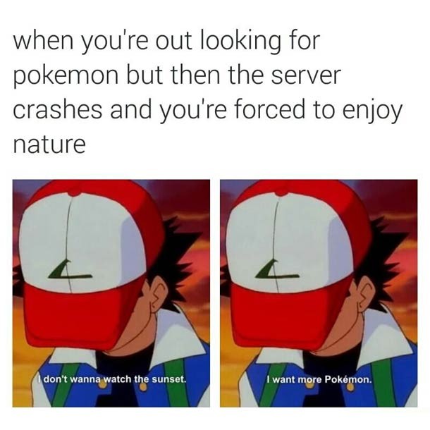 Forced to admire nature meme