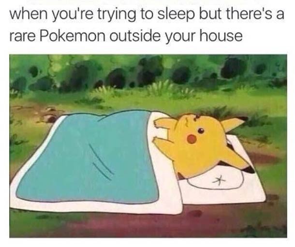 sleeping and rare pokemon