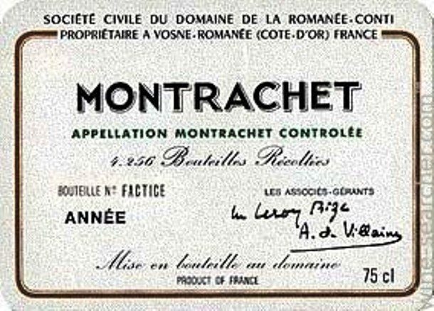 Domaine de la Romanee-Conti Montrachet Grand Cru