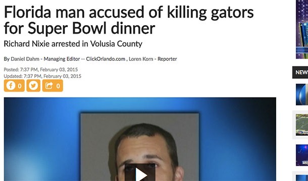 Florida Man Accused Of Killing Gators For Super Bowl Dinner