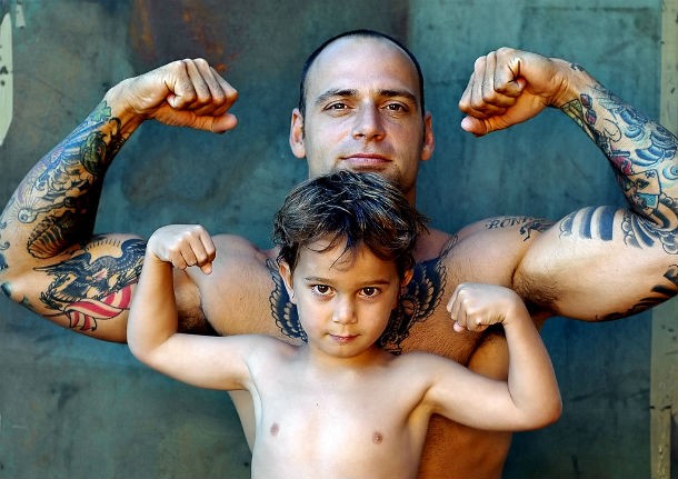 muscles with child